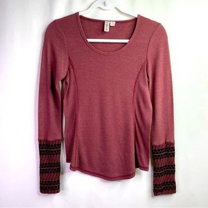 Others Follow womens long sleeve sweater. Size S, color maroon.